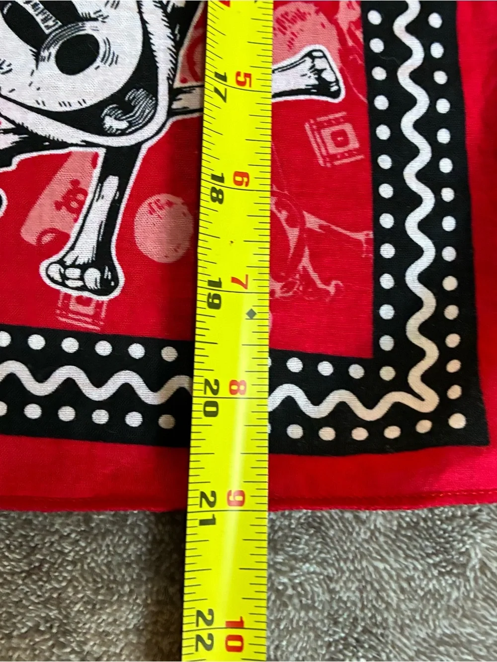 Disney Cruise Line Pirate Night Red Scarf/Bandana Mickey Minnie 21X21” Vacation